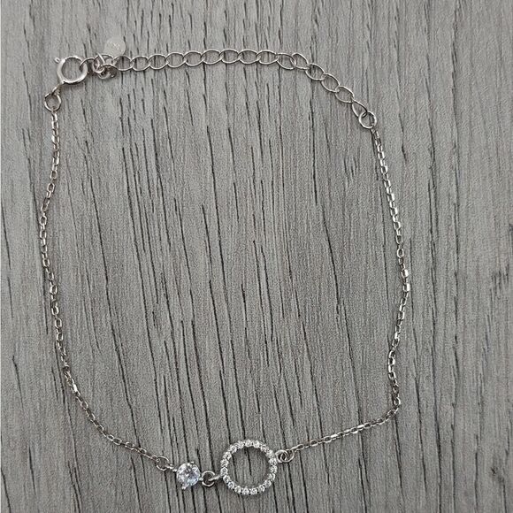 925 Sterling Silver O Bracelet Silver - Picture 2 of 5